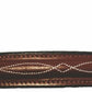Fancy Raised Bridle - Economical Leather Bridle with Laced Reins showcasing detailed stitching on dark brown leather browband