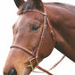 Henri de Rivel Advantage Plain Raised Snaffle Bridle With Laced Reins, view 2