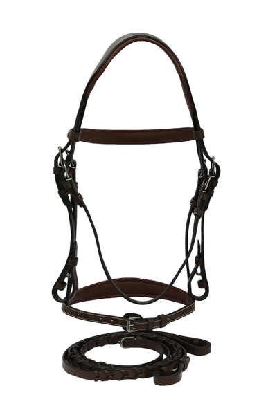 Henri de Rivel Pro Mono-Crown Padded Wide Noseband Bridle, Cob