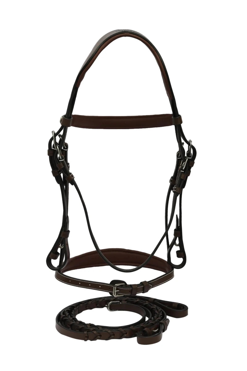 Henri de Rivel Pro Mono-Crown Padded Wide Noseband Bridle, Cob, view 3