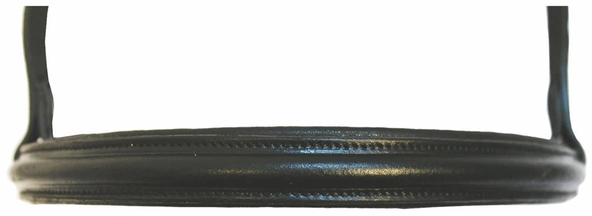 Dressage Bridle - Henri de Rivel Pro Padded Dressage Bridle with Web Reins for Horses, black padded leather noseband close-up