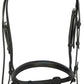 Dressage Bridle - Henri de Rivel Pro Padded Dressage Bridle with Web Reins for Horses in black leather, premium horse tack