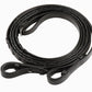 Henri de Rivel Advantage Extra Long Flat Laced Reins in black leather for equestrian use with flat laced design