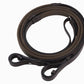 Henri de Rivel Advantage Rubber Reins in brown with leather ends, equestrian supplies from a trusted online pet store