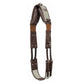 Horse Training Surcingle - Henri de Rivel Webbing and Leather Training Surcingle with Stainless Steel Hardware in brown and beige tones