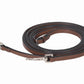 Henri de Rivel Advantage Breastplate Draw Reins - Full Leather with Breastplate Snap in brown with metal hardware