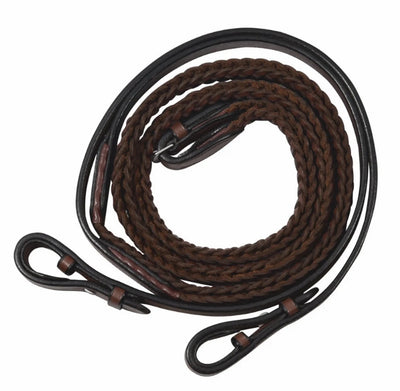 Henri de Rivel Advantage Plaited Reins, Australian nut/54