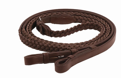 Henri de Rivel Advantage Plaited Reins - Oak Bark - 60, 1