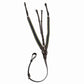 Henri de Rivel Pro Elastic Breastplate Martingale - Running Attachment with Stainless Steel Hardware in navy and leather design