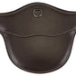 Henri de Rivel Belly Guard Girth with green elastic straps and protective leather belly guard for horses