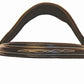 Henri de Rivel Pro Mono Crown Fancy Bridle - Patent Leather Piping with White Stitching & Laced Reins close-up detail