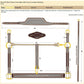 Henri de Rivel Stress Free Halter With Fancy Contrast Stitching - Australian Nut - Cob detailed size and design diagram