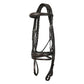 Henri de rivel Jamaika Pro Anatomical Fancy Raised Wide Flash Noseband Bridle with Raised laced reins-Australian Nut-Cob on white background