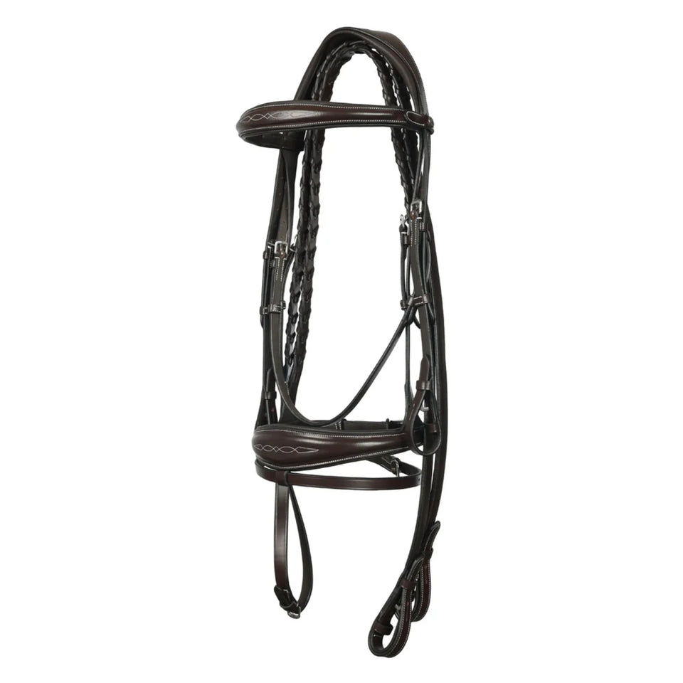 Henri de rivel Jamaika Pro Anatomical Fancy Raised Wide Flash Noseband, Havana/PONY, view 8