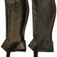 TuffRider Adult Micro Touch Half Chaps in black with smooth and textured synthetic leather for equestrian use