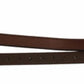 Nylon-Lined Stirrup Leathers - Stretch-Resistant Leather Straps with Stainless Steel Buckles in brown for equestrian use