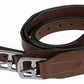 Henri de Rivel X-Wide Stirrup Leathers in brown leather with silver buckles for equestrian use