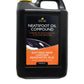 Lincoln Neatsfoot Oil Compound black container with yellow cap for softening and renovating leather supplies