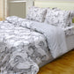 AWST Int'l "Lila" Elegant Horse Comforter Set- White w/ Gray- King