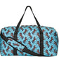AWST Int'l "Lila" Galloping Bay Horses Duffle Bag- Beige with horse pattern and black straps for travel and pet supplies