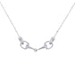 AWST Int'l Sterling Silver Snaffle Bit Necklace with detailed horse bit design on a fine chain