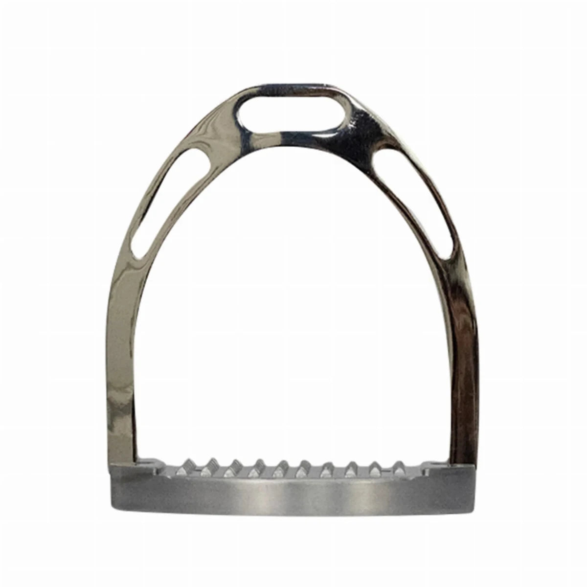 TuffRider Aluminum Stirrups with open design and textured footrest for secure horse riding comfort and durability