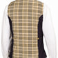 5/A Baker Ladies Select Vest - Plaid Equestrian Vest with Adjustable Waist Cincher shown from back view on white shirt