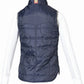 Women's Quilted Classic Vest - Wind-Blocking Equestrian Vest with Snap Front & Dual Zipper - 5/A Baker in navy from back view
