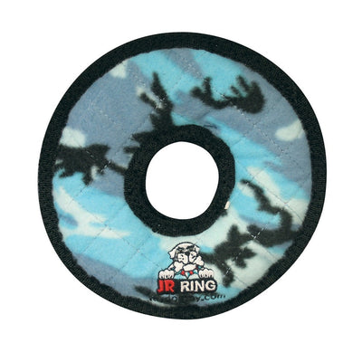 Tuffy Jr Ring Durable Dog Toy Blue Camo, 7 in