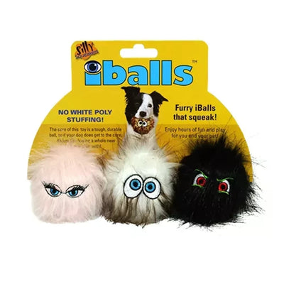 Silly Squeaker iBall Small Black Brown Pink - Pets Perfect