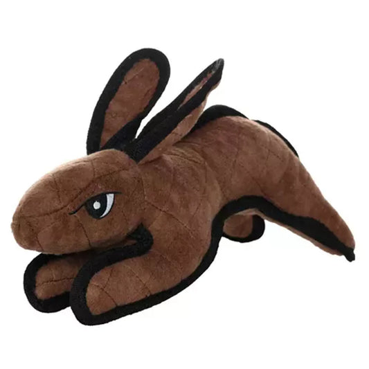 Tuffy Barnyard Rabbit Brown Plush Squeaky Toy for Medium-Large Dogs