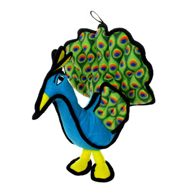 Tuffy Zoo Peacock Durable Dog Toy, Blue, 14 in