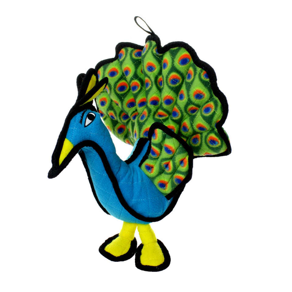 Tuffy Zoo Peacock Durable Dog Toy Blue, 1ea/14 in - Dog Toys Plush