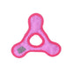 DuraForce Jr TriangleRing Tiger pink and red durable dog toy designed for interactive pet play and chewing.
