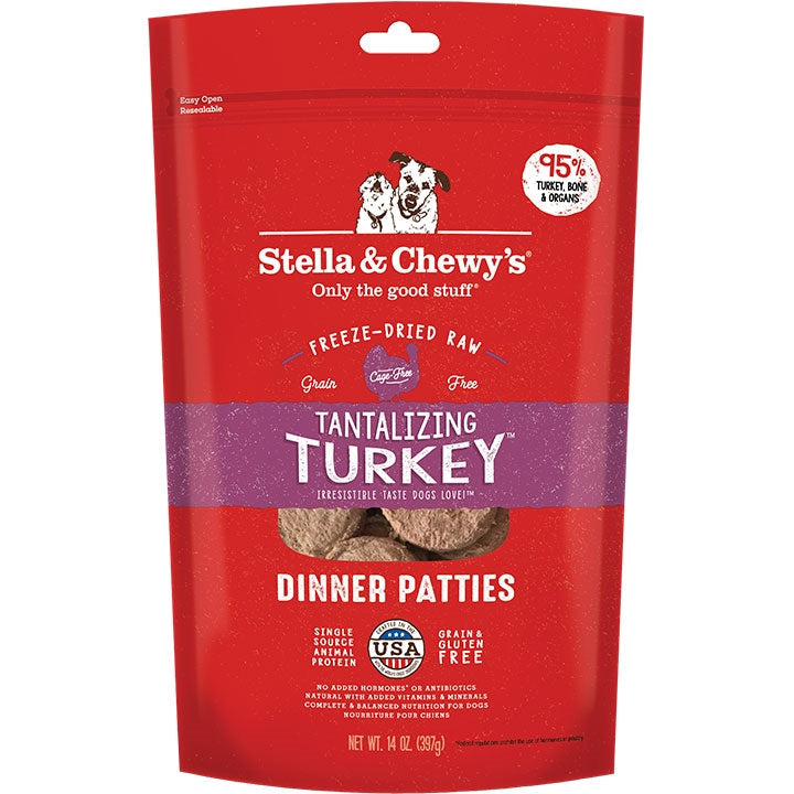 Stella & Chewy's Freeze-Dried Tantalizing Turkey Dinner Patties, 14 oz