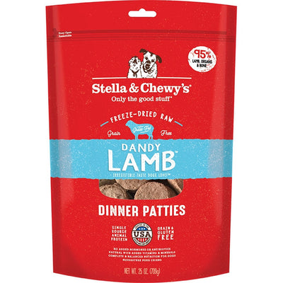 Stella & Chewy's Freeze-Dried Dandy Lamb Dinner Patties Raw Dog Food 25 oz