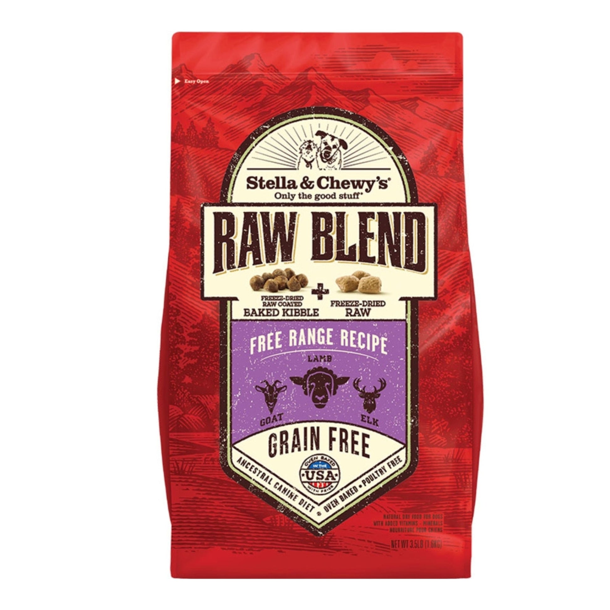Stella & Chewy's Dog Kibble, Raw Blend Free Range Recipe, 3.5 lb