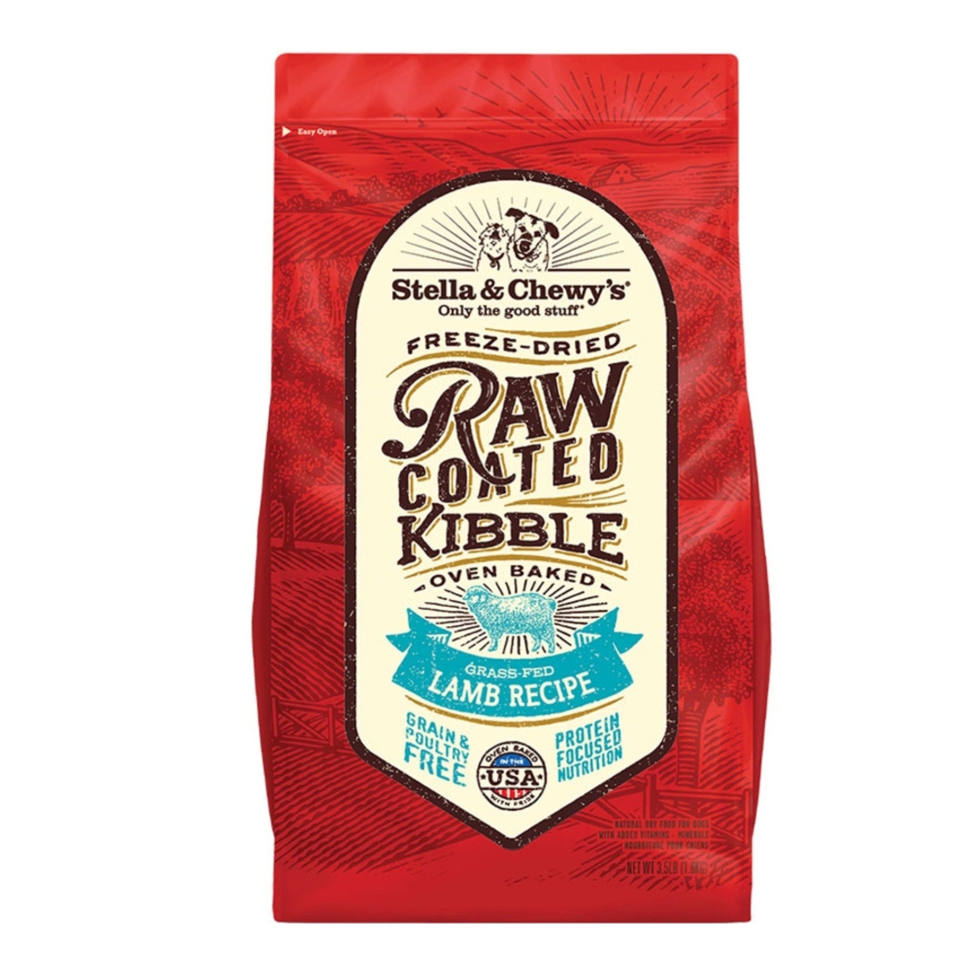Stella & Chewy's Dog Kibble, Raw Coated Grass Fed Lamb Recipe, 3.5 lb