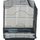 YML Cornerless Flat Top Cage in black with curved wire design and removable bottom tray for easy cleaning