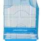 YML Cornerless Flat Top Cage in blue with wire bars and plastic base for small pet housing and accessories.
