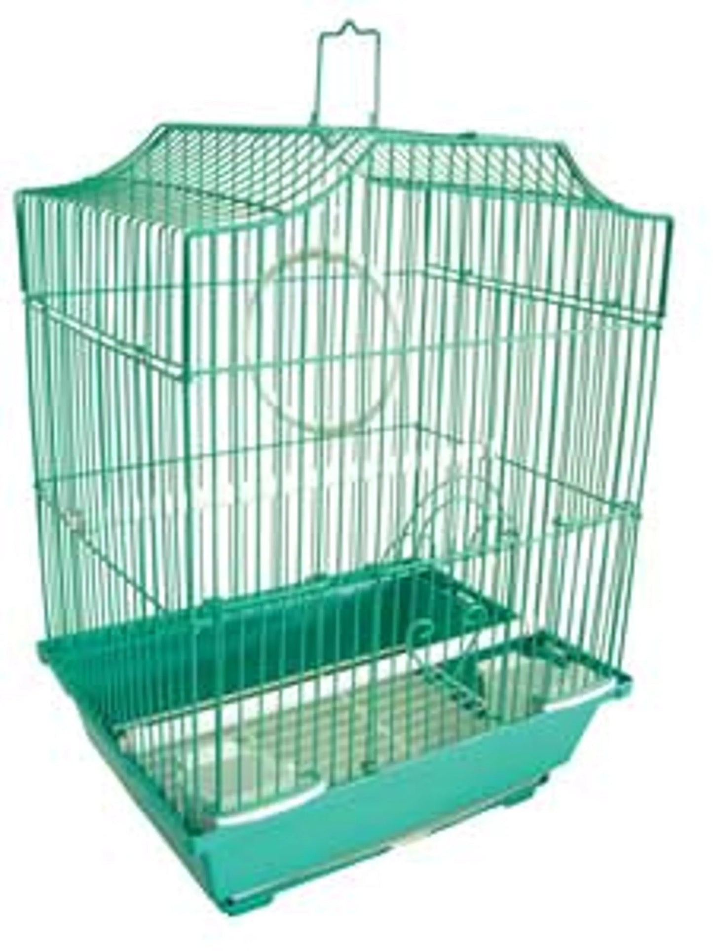 YML Cornerless Flat Top Cage in green metal design for small animal supplies from trusted online pet store PetsPerfect.