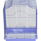 YML Cornerless Flat Top Cage in purple with metal bars, designed for small animal or bird housing.