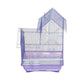 YML Villa Top Cage pet bird cage in purple with removable top and feeding dishes for small animals or birds