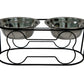 YML Wrought Iron Stand with Double Stainless Steel Feeder Bowls