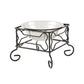 YML Wrought Iron Stand with Single Stainless Steel Feeder Bowl