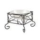 YML Wrought Iron Stand with Single Stainless Steel Feeder Bowl