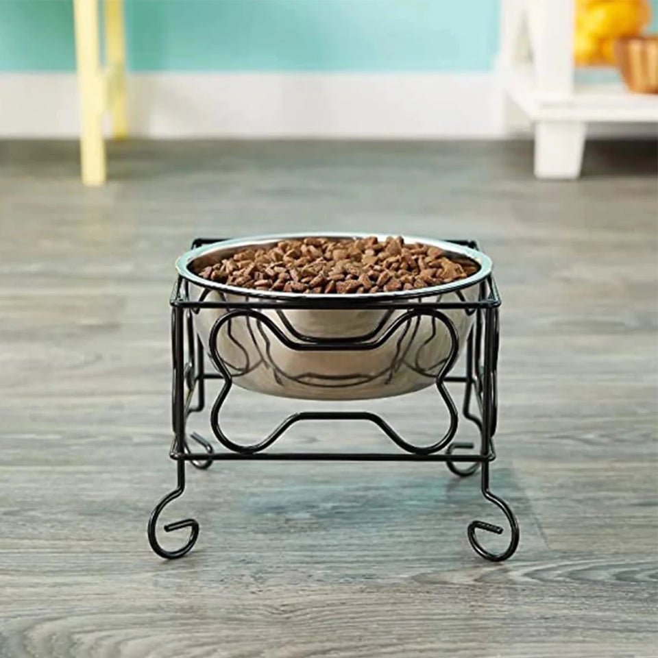 YML Wrought Iron Stand with Single Stainless Steel Feeder Bowl, view 7