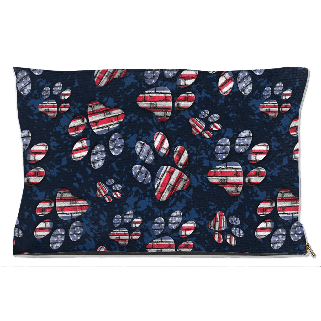 Patriotic Pup Dog Bed, Water Resistant/18x28 inch
