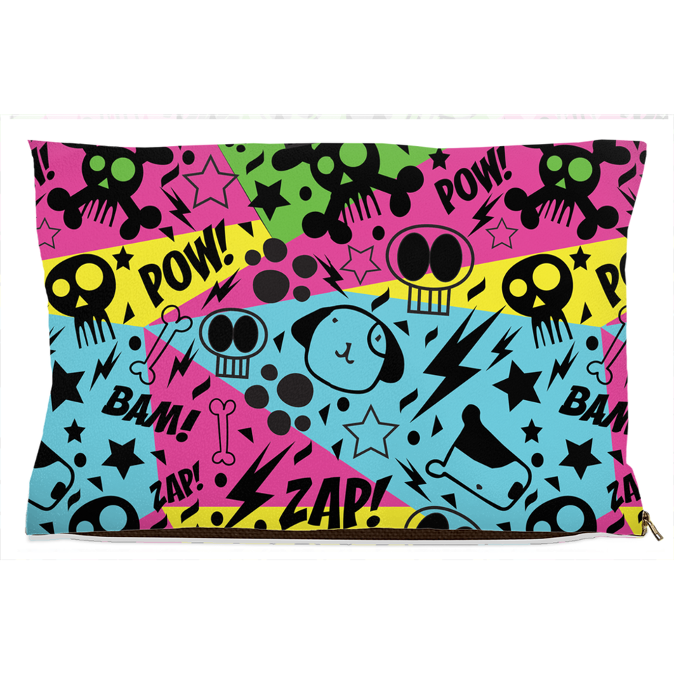 Graffiti Dog Bed, Fleece/30x40 inch, view 4