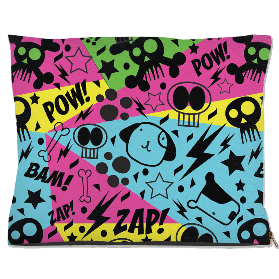 Graffiti Dog Bed, Water Resistant/18x28 inch